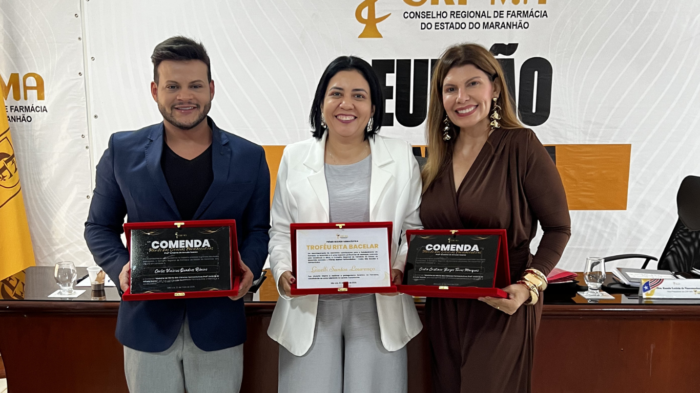 CRF-MA entrega honrarias a farmacêuticos maranhenses na última sexta-feira (22)
